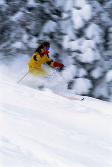 Skiing in Powder